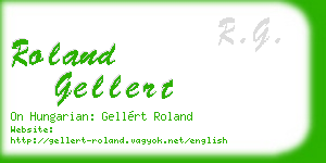roland gellert business card
