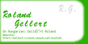 roland gellert business card